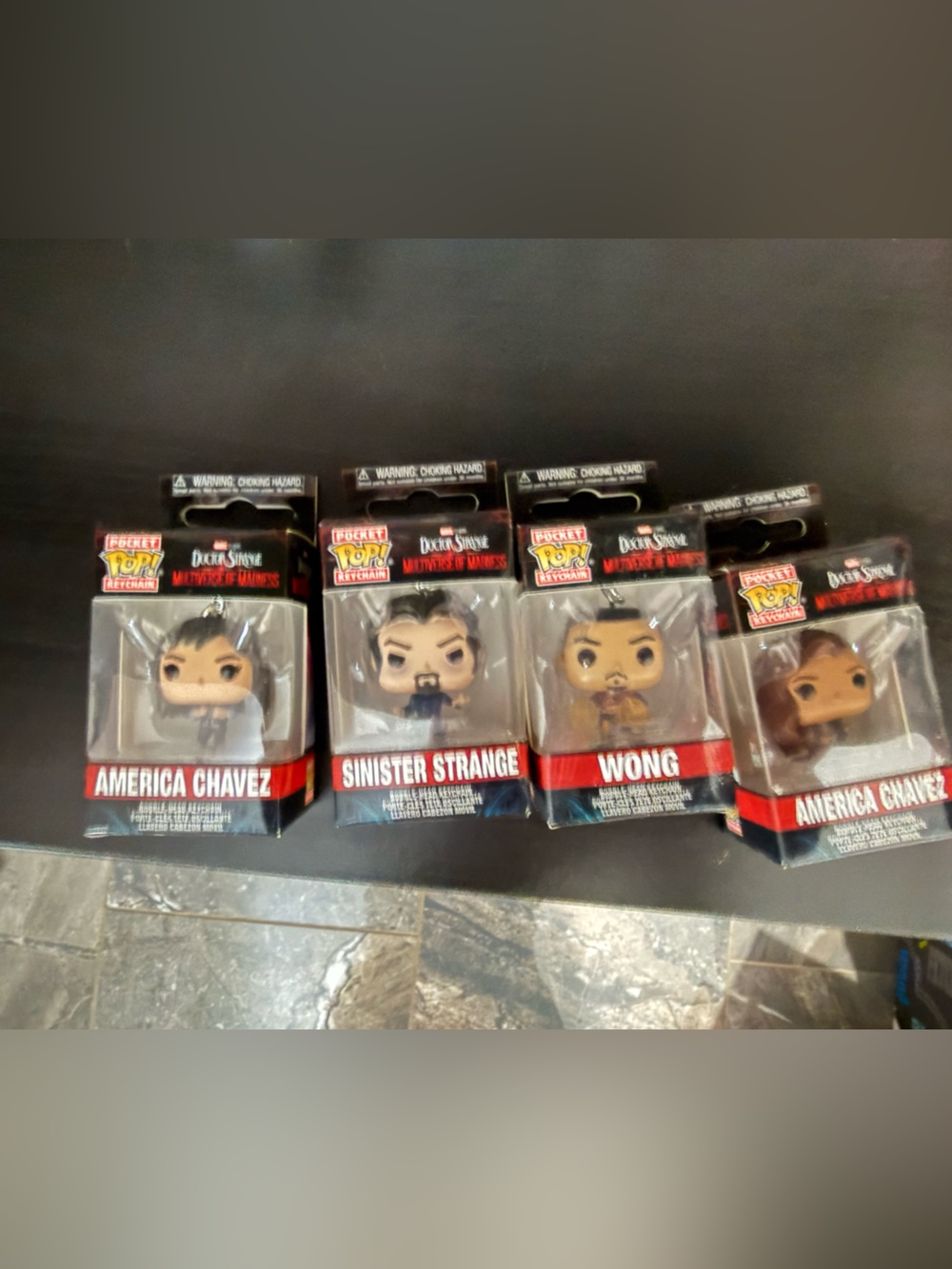 Funko Pop! Keychain Doctor Strange Series - Black, Red, Brown